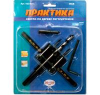 Сверло по дереву ПРАКТИКА 30-120 мм, регул. (балеринка) блистер, серия Мастер