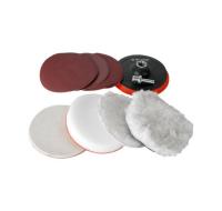 Насадки полировальные d 125 мм, Зубр  для дрели/УШМ, 7шт набор