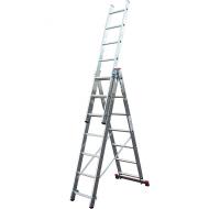 Лестница CORDA алюм. 3-х секционная универ. 3х 7 ступеней