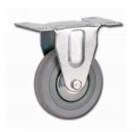 Колесо неповоротное, платформа крепленая, серая резина, FCg54, до 100кг