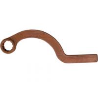 Ключ накидной с серповидной рукояткой 50мм, оцинкованный, 12-гранный