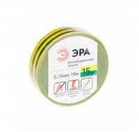 Изолента Эра 15 мм х 10 м желтая-зеленая