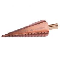 Сверло "Кобальт" 14-ступенчатое d 4-30мм, L-100мм, трехгран.хв. 10мм, кобальтовое покрытие