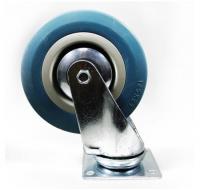 Колесо поворотное, платформа крепленая, серая резина, SCg25, до 50кг