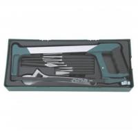 Набор инструмента ножовка,разводной ключ,зубила и выколотки 14 пр. в ложементе 048565