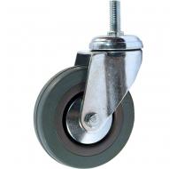 Колесо поворотное, серая резина, крепленый болт М12 SCtg53, до 100кг